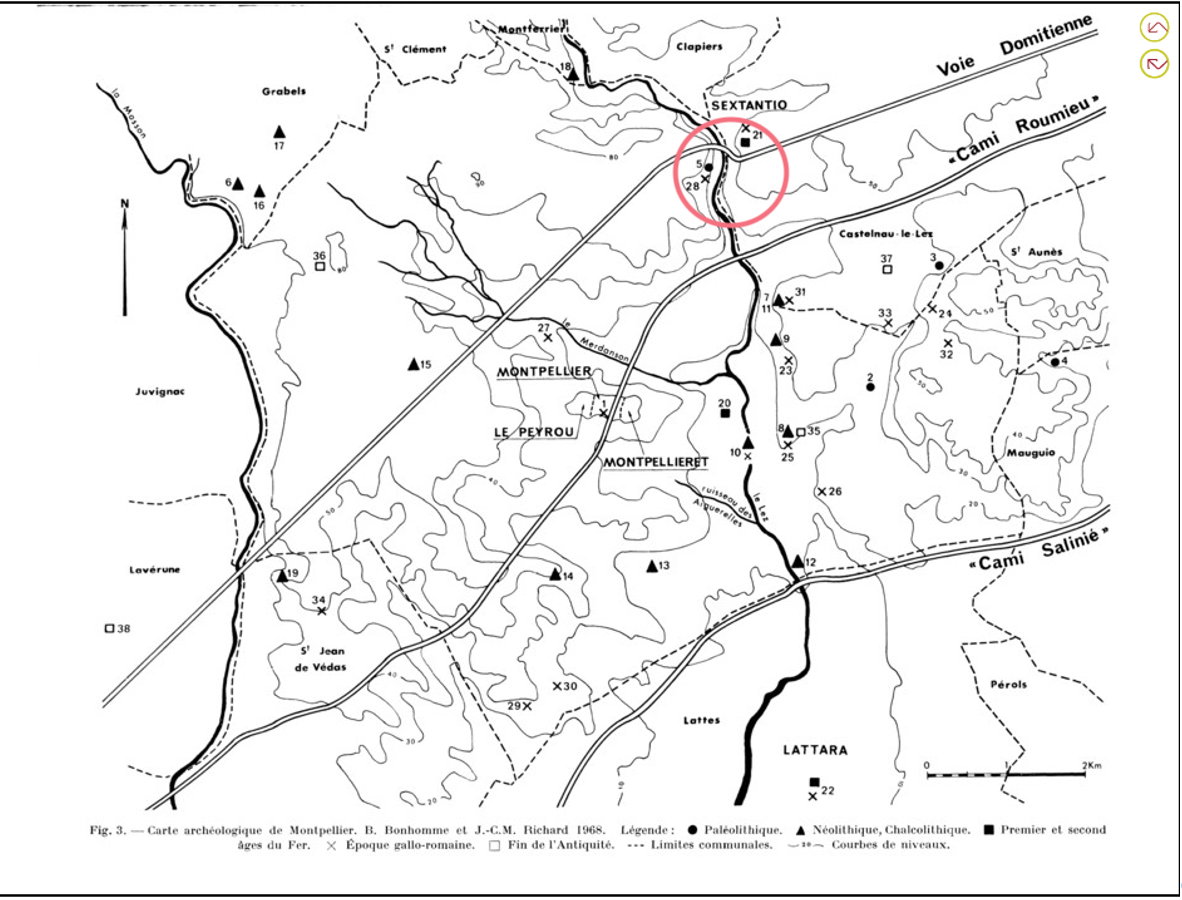 CARTE ARCHEOLOGIQUE DE MONTPELLIER Carte archéologique de Montpellier