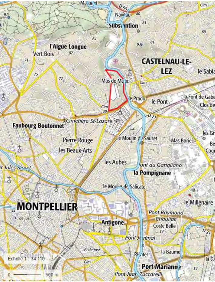 Localisation du Domaine de Méric à Montpellier Localisation du Domaine de Méric à Montpellier