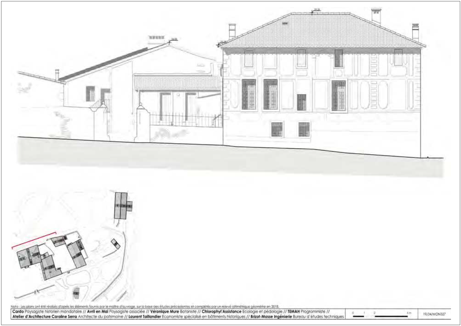 Le Mas de Méric vu par Jean-Marie Amelin en 1835