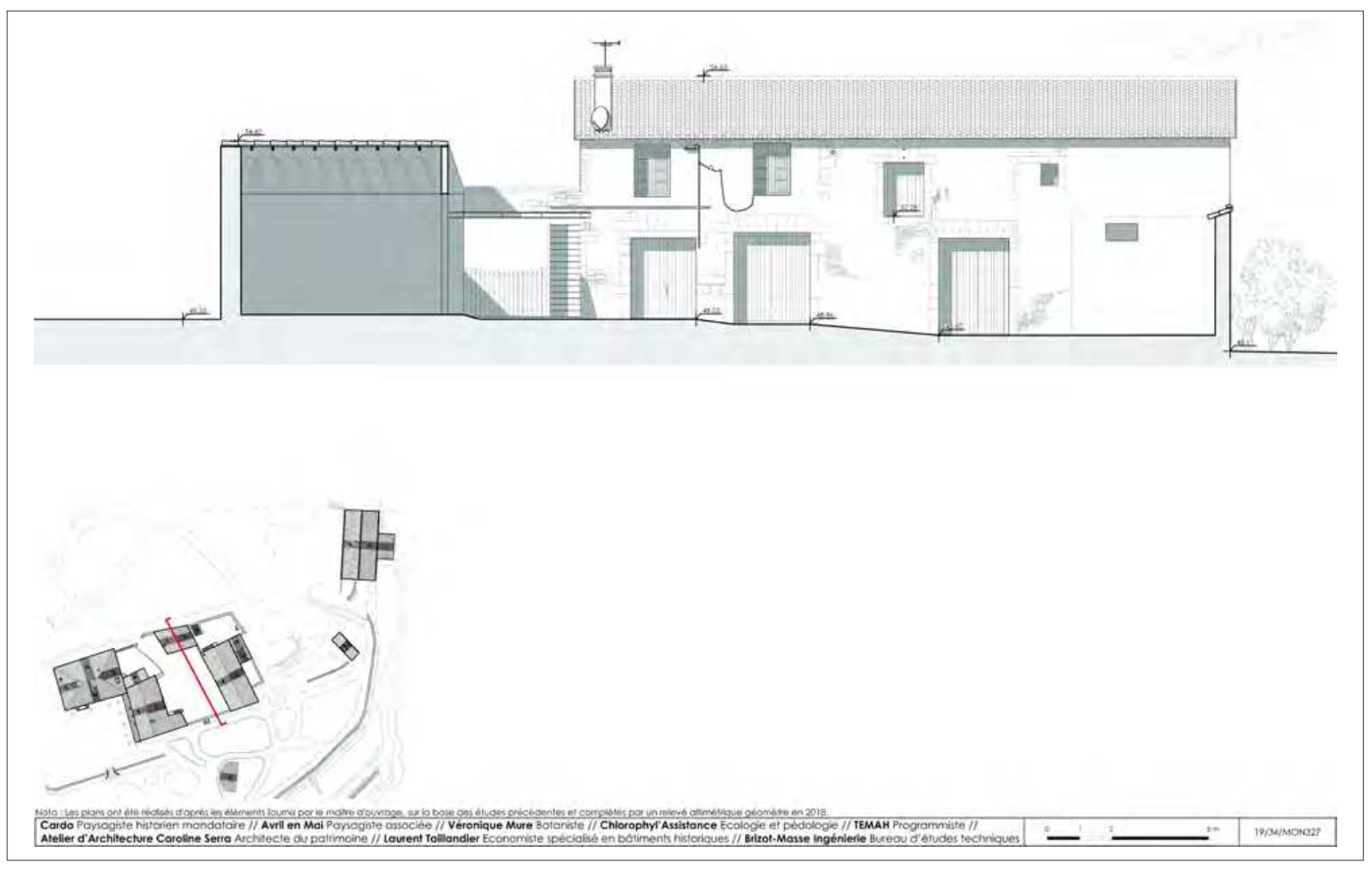 Le Mas de Méric vu par Jean-Marie Amelin en 1835