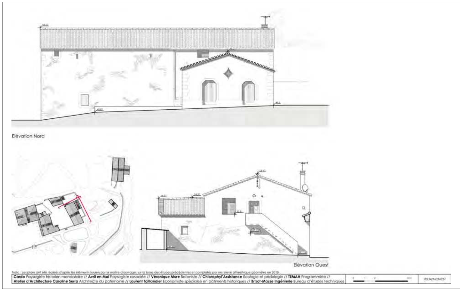 Le Mas de Méric vu par Jean-Marie Amelin en 1835